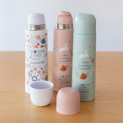 Suavinex roostevabast terasest termos 500 ml, roosa (Wonderland kollektsioon)