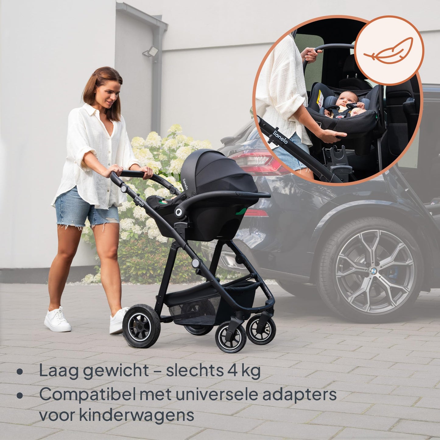 Lionelo Astrid i-Size turvahäll 40–87 cm (R129), ADAC testitud, must