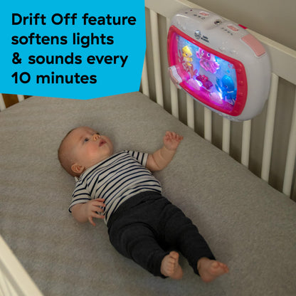 Baby Einstein Sea Dreams Soother akvaarium muusikaline öölamp ja voodimänguasi beebidele, roosa