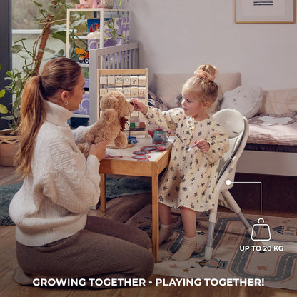 Kinderkraft DINNLY kokkupandav söögitool beebile, helehall