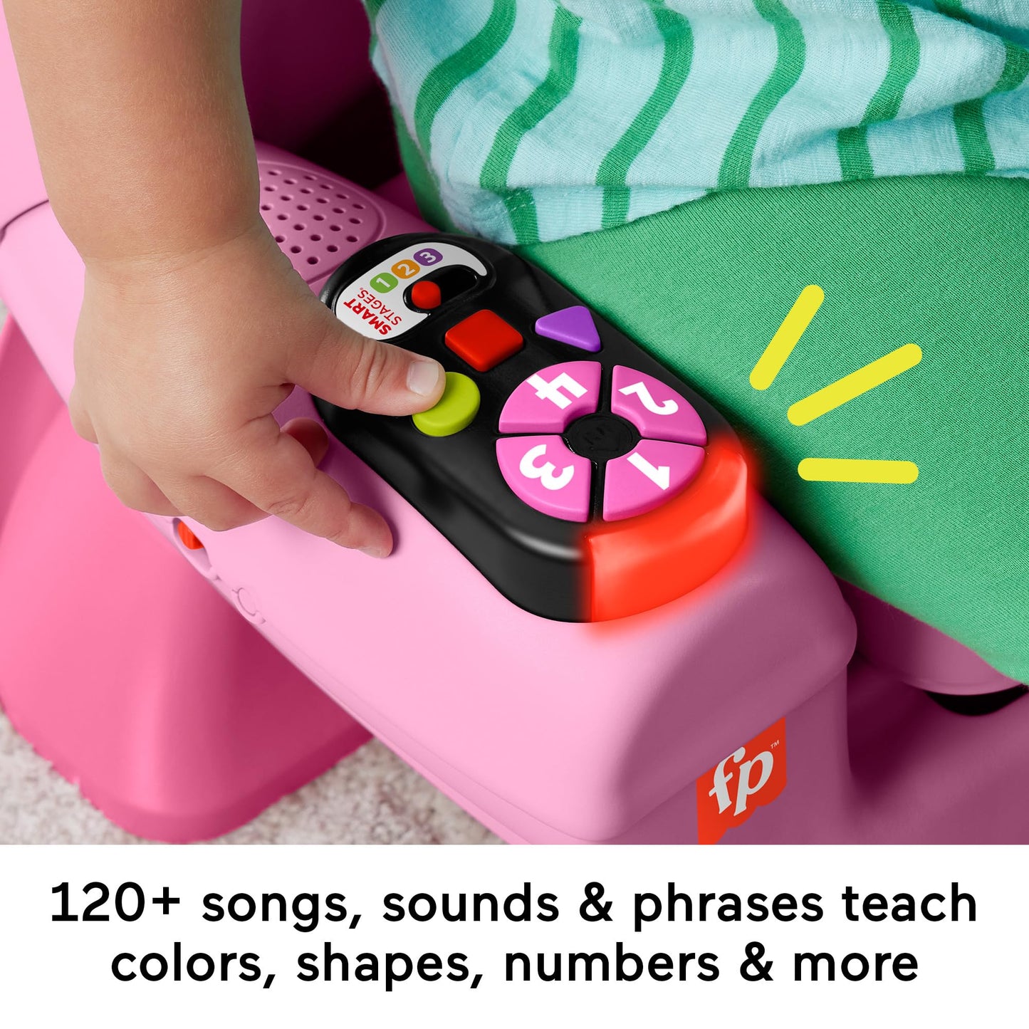 Fisher-Price Laugh & Learn Smart Stages õppetool (EN/DE/FR), 6–36 k, roosa