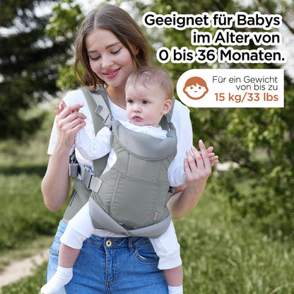 GAGAKU ergonoomiline kandekott puusatoega 0–36 kuud, salveiroheline