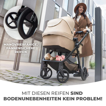 Kinderkraft NEWLY 4 in 1 vankrikomplekt, kuni 22 kg, hall