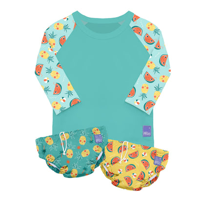 Bambino Mio ujumiskomplekt beebile – 2 ujumismähet ja UV-särk SPF 40+