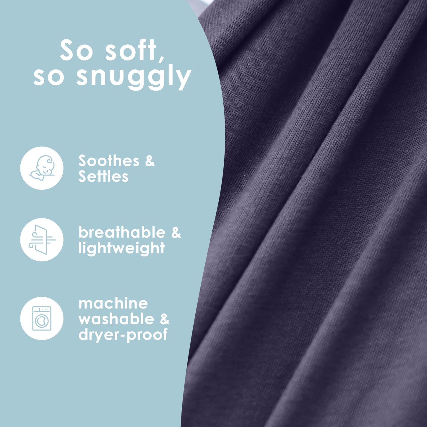 Sleepy Wrap beebikandelina vastsündinule kuni 15 kg, tumesinine