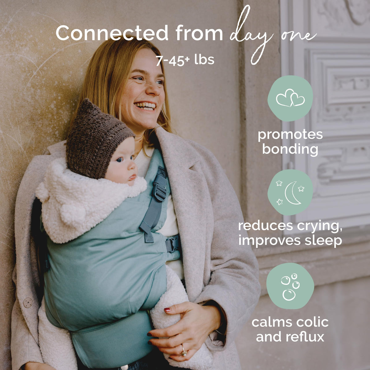 Boba X -kantoreppu vastasyntyneestä taaperoon, 3,2–20,4 kg, sininen (Sea Mist)