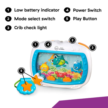 Baby Einstein Sea Dreams akvaarium muusikaline öölamp ja voodimänguasi beebidele