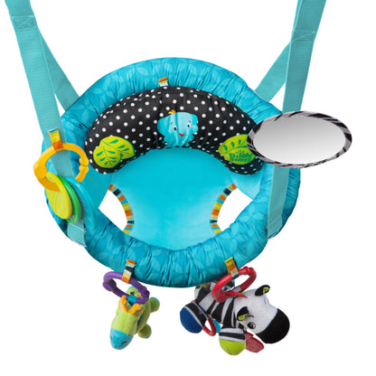 Bright Starts Bounce 'n Spring Deluxe hüppekiik uksele, mänguasjadega