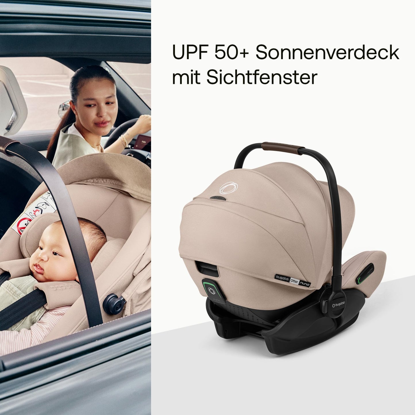 Bugaboo Otter by Nuna turvahäll Desert Taupe Melange, 0–15 kuud