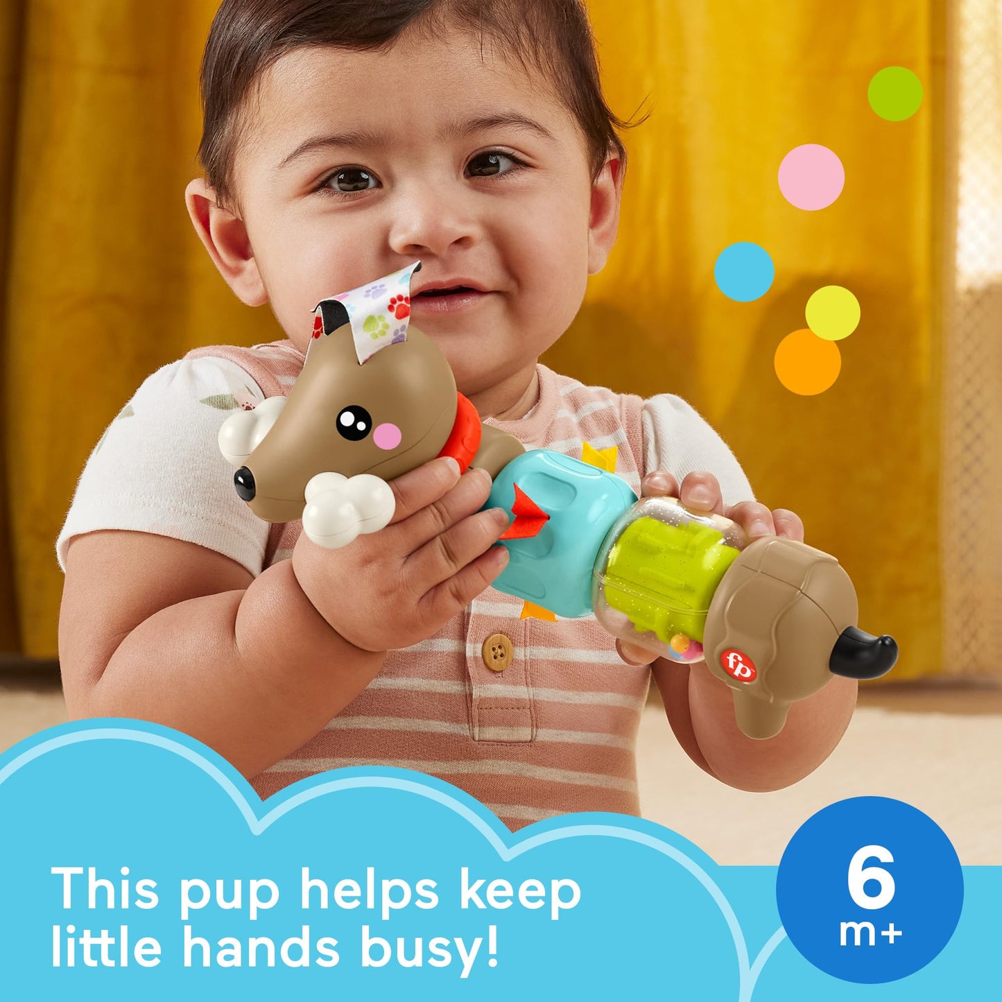 Fisher-Price FP Pets Click & Spin tegevuskoer, beebide motoorikamänguasi 6+ kuud