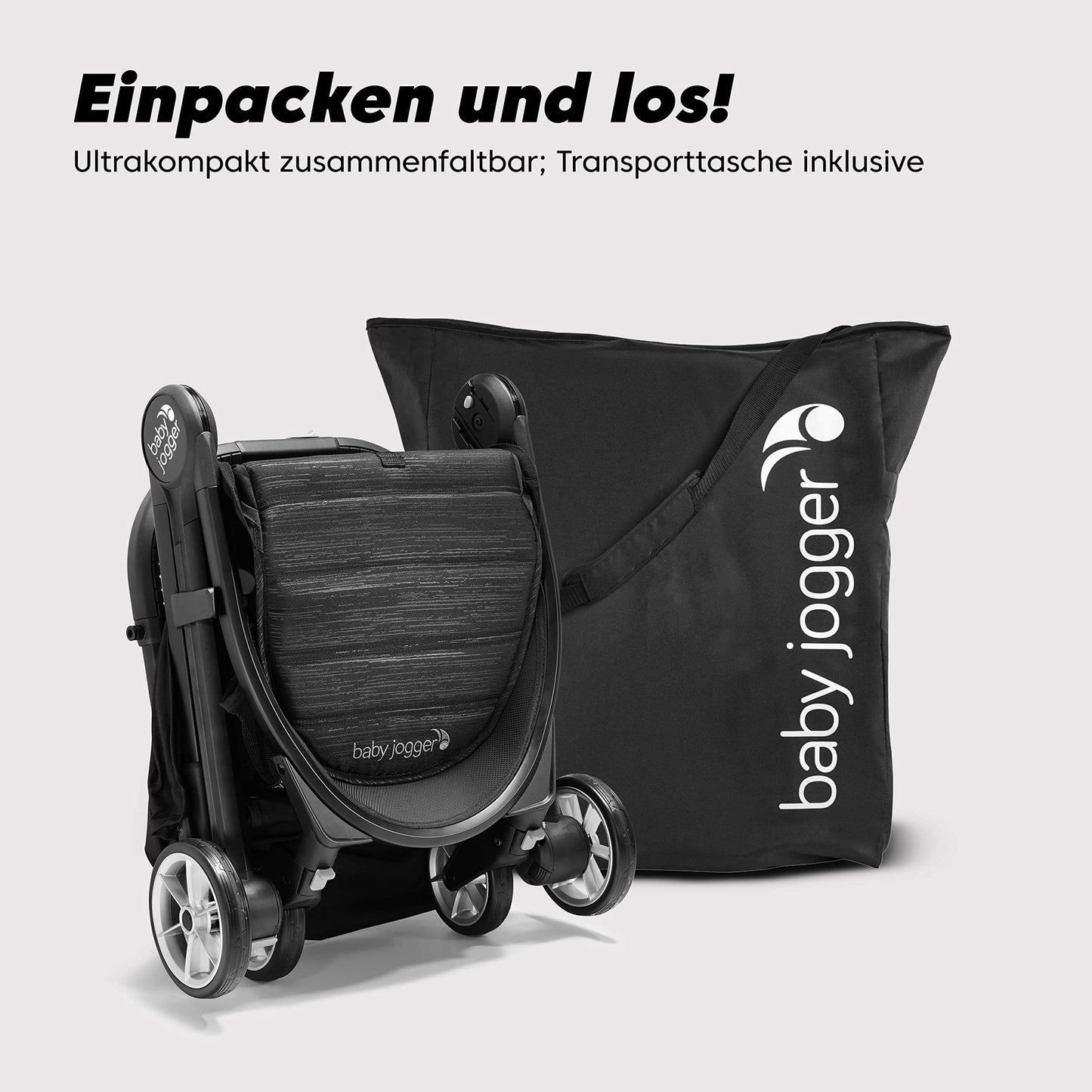 Baby Jogger City Tour 2 kergkäru, must, ühe käega kokkupandav