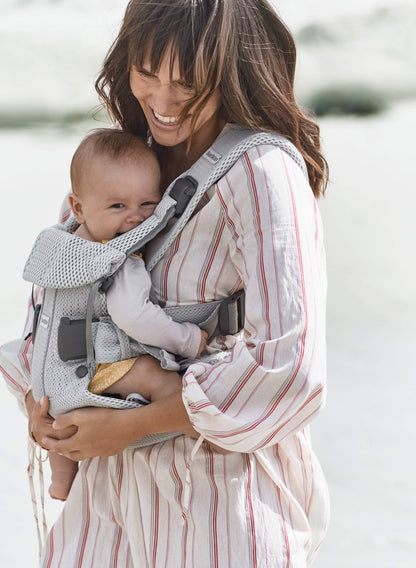 BabyBjörn Baby Carrier One Air kõhukott, 3D Mesh, hõbedane