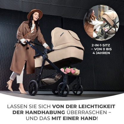 Kinderkraft NEWLY 4 in 1 vankrikomplekt, kuni 22 kg, hall