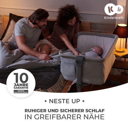 Kinderkraft NESTE UP beebivoodi 2-ühes, hall, 0-75 cm, 9 kg