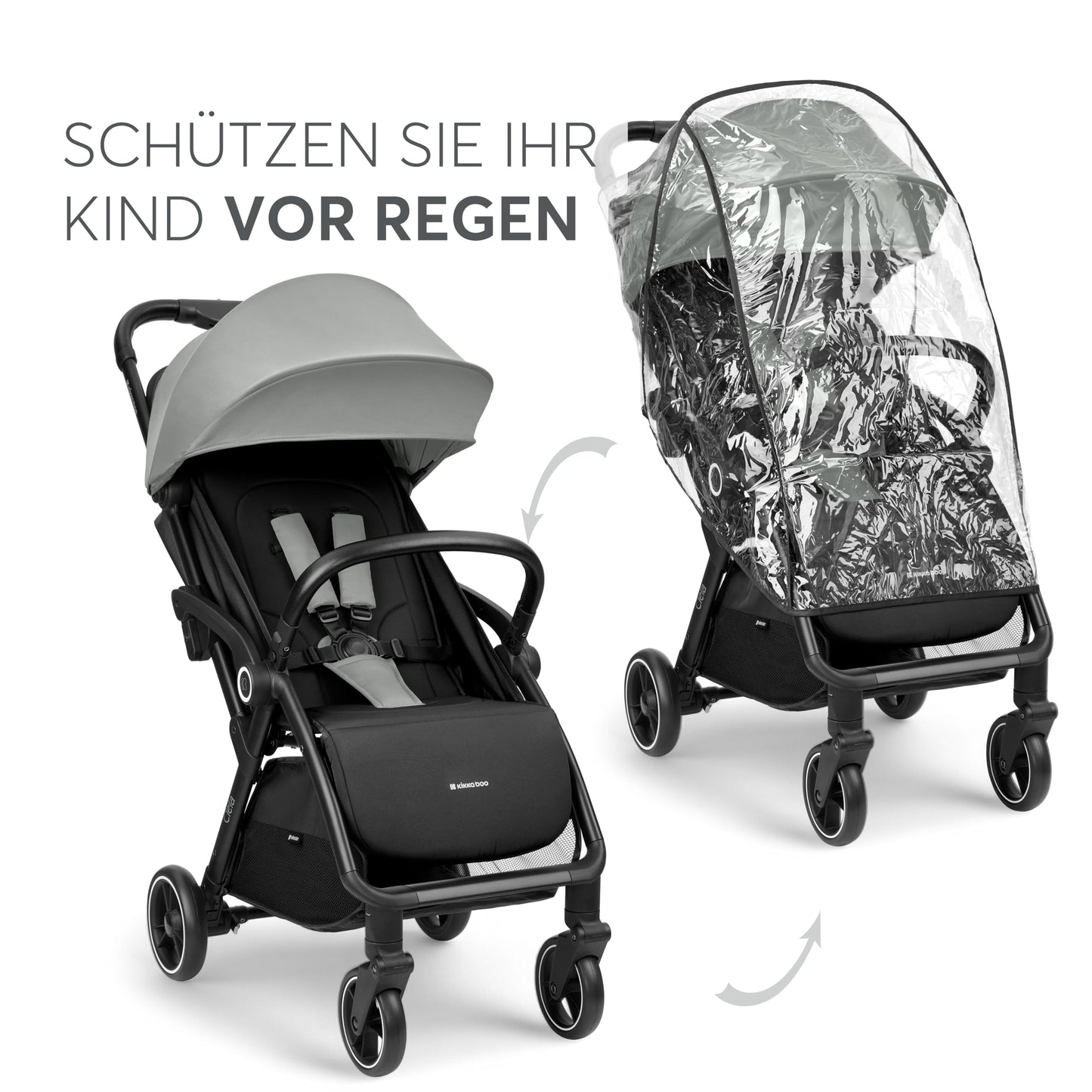 Kikka Boo CIELA reisikäru, hall, kuni 22 kg, 7,1 kg, ühe käega kokkupandav