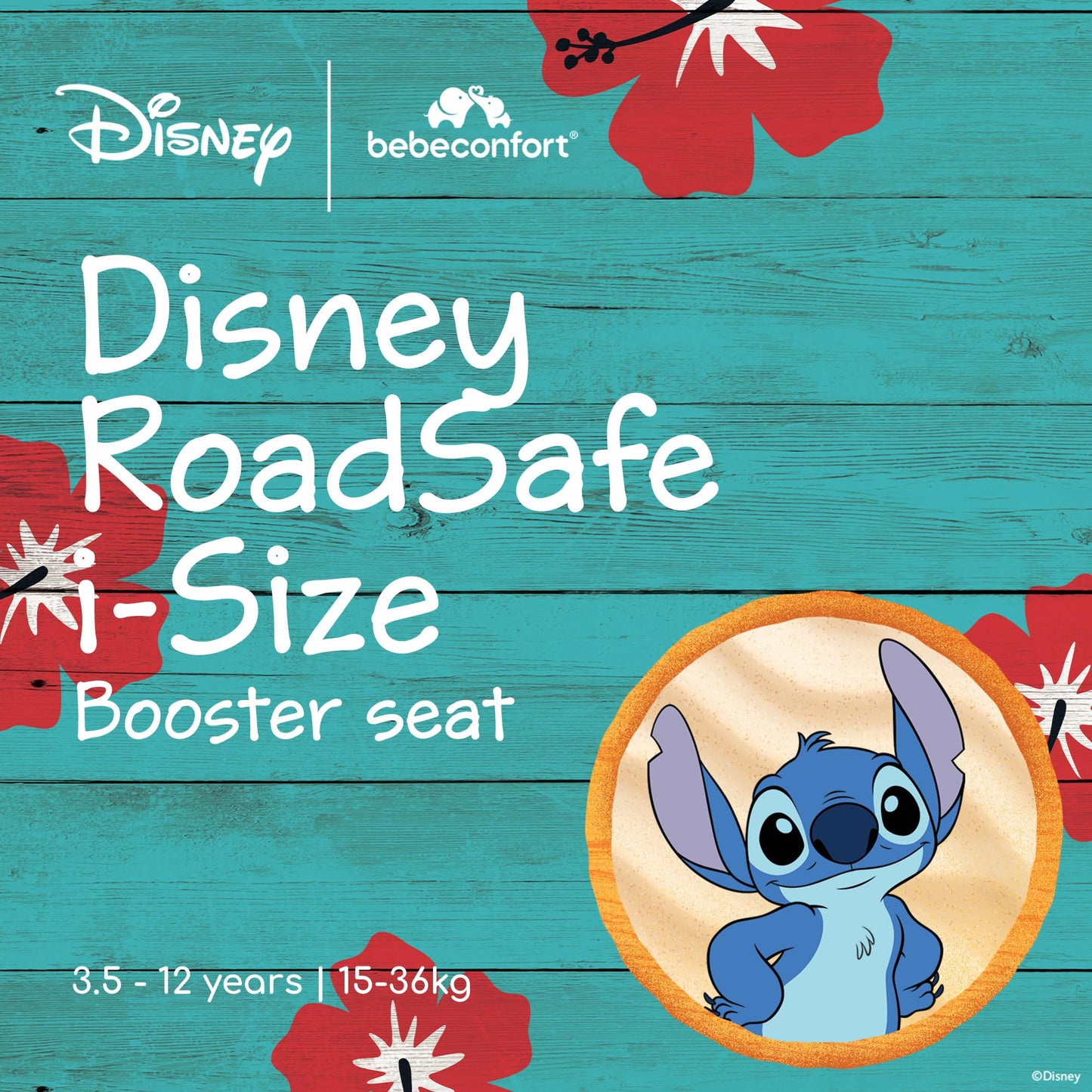 Bebeconfort Disney RoadSafe i-Size turvatool, 100–150 cm, Stitch, kokkupandav ja kerge