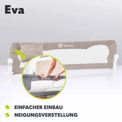 Lionelo Eva voodipiire 150 × 42 cm, kokkupandav, beež