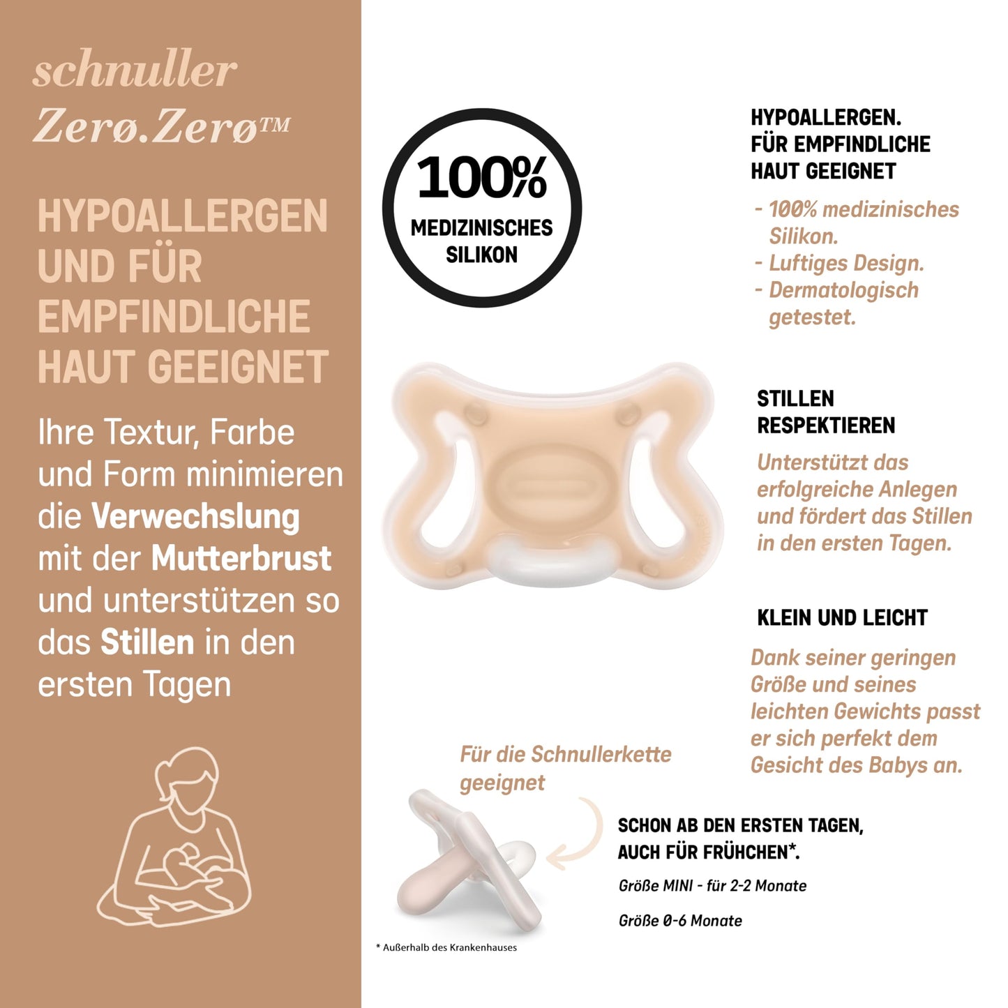 SUAVINEX lutt Zero Zero SX Pro 0-6 kuud, Medium