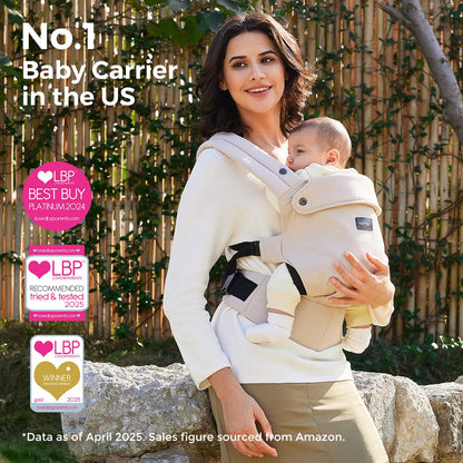 Momcozy Purehug ergonoomiline kandekott 3,2–20,4 kg, beež