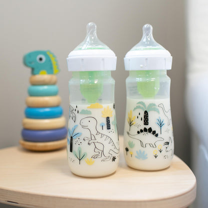 Dr. Brown’s Options+ laia suuga lutipudelid koolikute leevendamiseks, 270 ml, 2 tk (Dinosaurused)