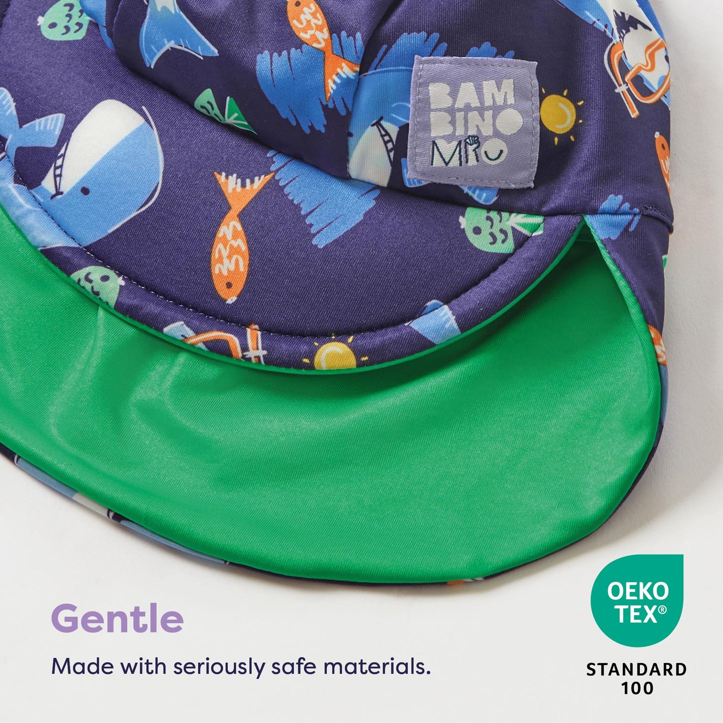 Bambino Mio kahepoolne ujumismüts beebile ja väikelapsele UPF 40+, Tropical, 1–3 a