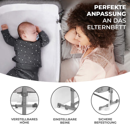 Kinderkraft NESTE UP beebivoodi 2-ühes, hall, 0-75 cm, 9 kg