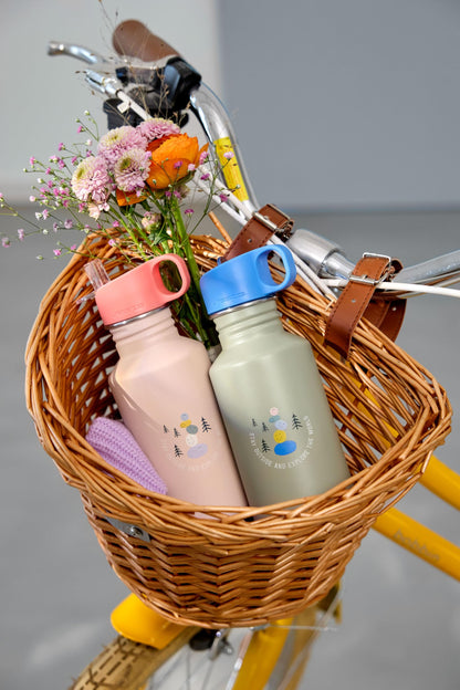 Lässig roostevabast terasest laste joogipudel 500 ml, roheline/sinine