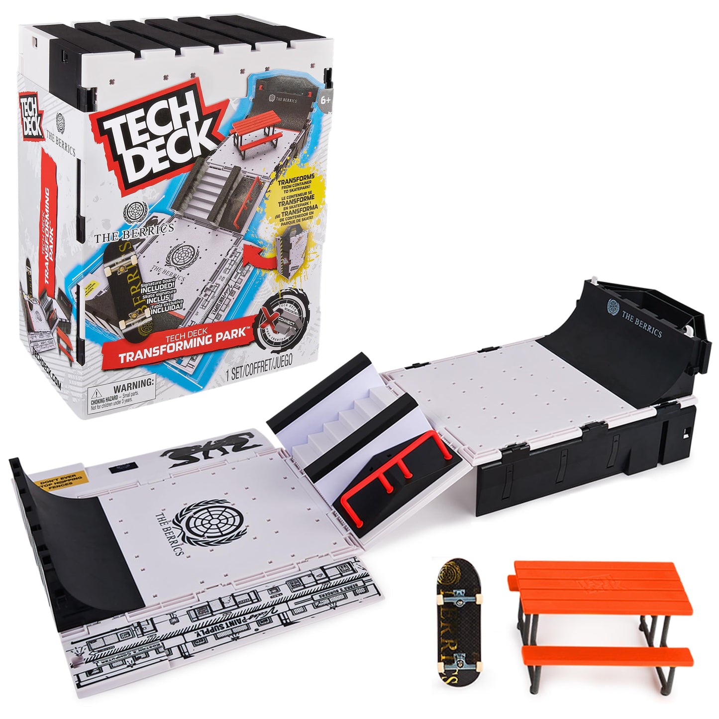 Tech Deck X-Connect The Berrics transformeeruv näpurula park hoiukastiga