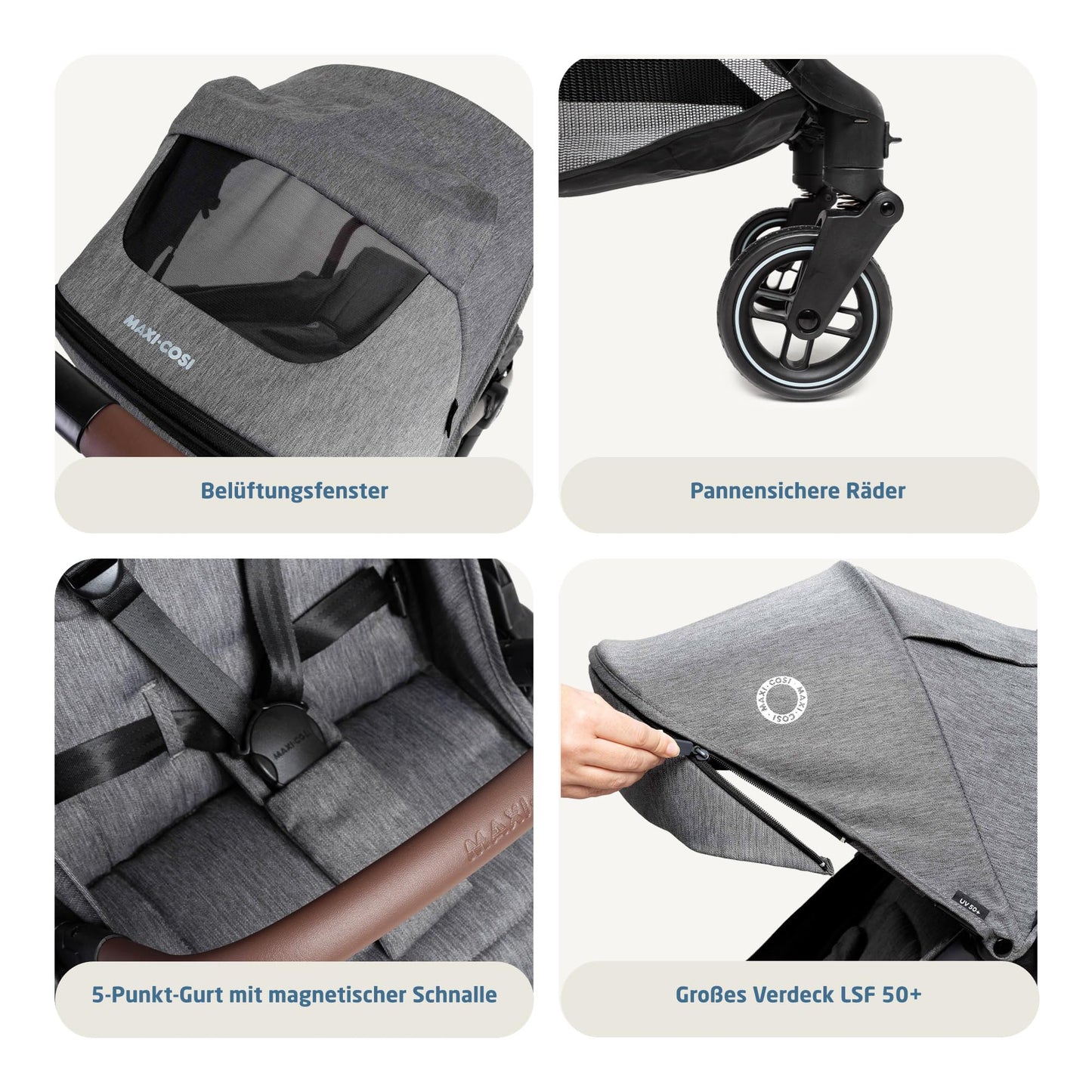 Maxi-Cosi Eva3 jalutuskäru, Select Grey, 0–4 a, kuni 22 kg