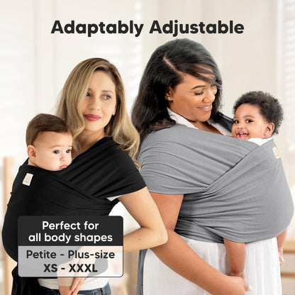 KeaBabies beebikandelina Original – ergonoomiline, stone gray (vastsündinust väikelapseni)