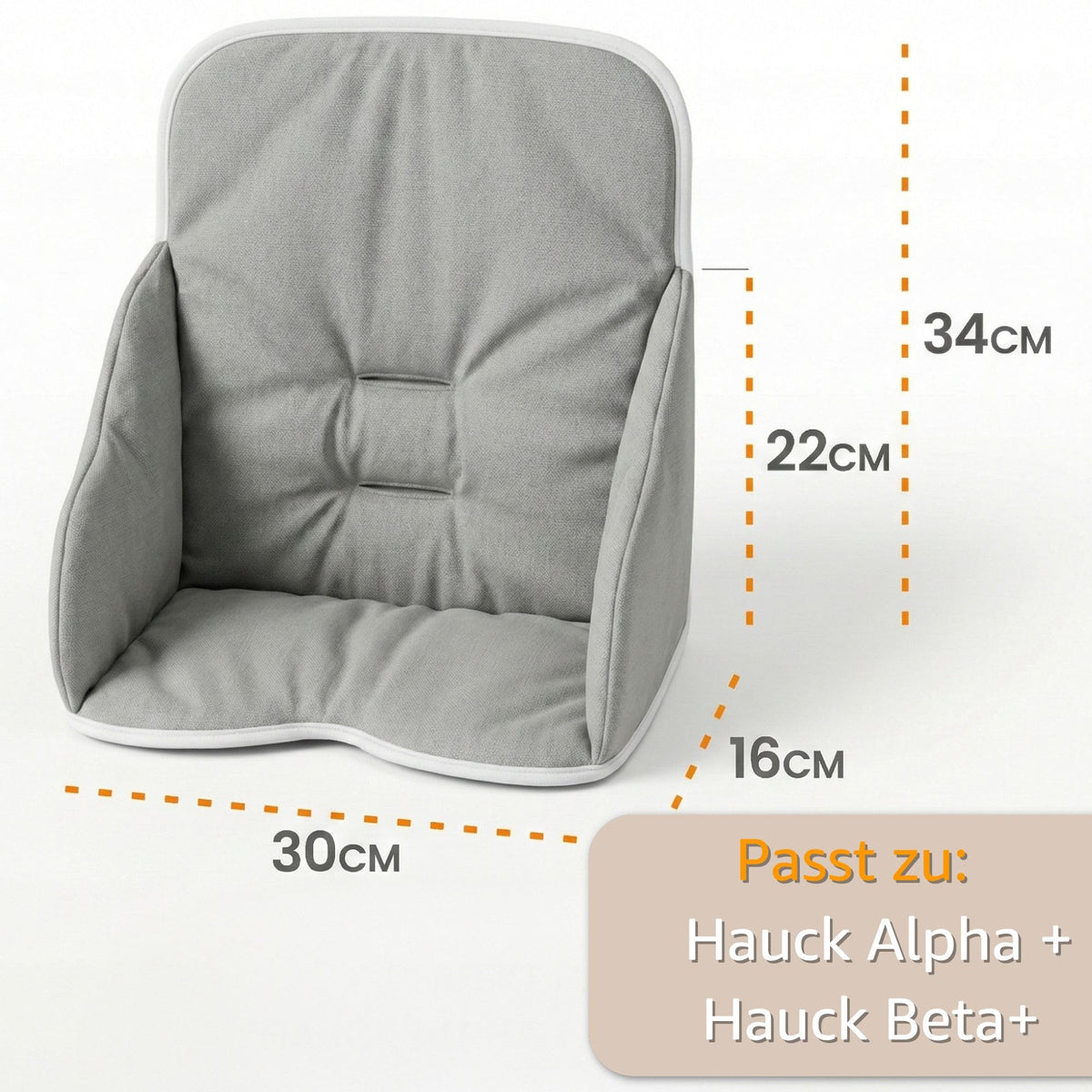 Totsy Baby istuinpehmuste syöttötuoliin, harmaa