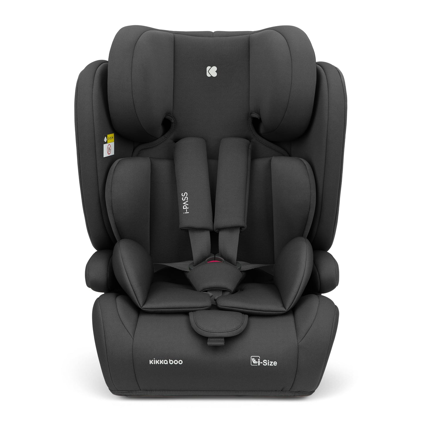 KikkaBoo i-PASS i-Size turvatool 9–36 kg (76–150 cm), must