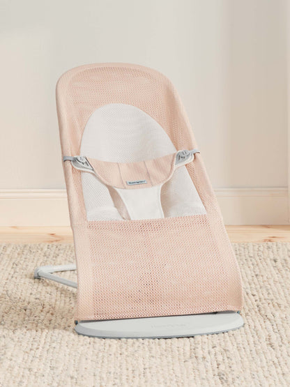 BabyBjörn Balance Soft beebi lamamistool/bouncer, võrk, pärlroosa/valge