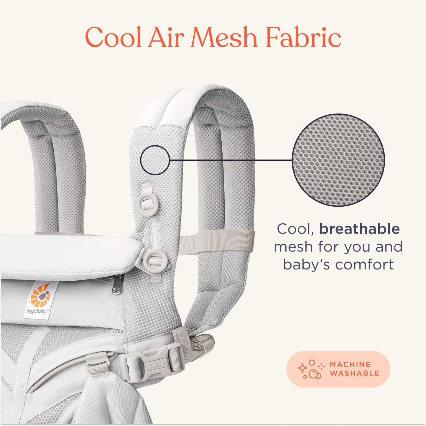 Ergobaby Omni Classic (Omni 360) kandekott, Cool Air Mesh, tumesinine