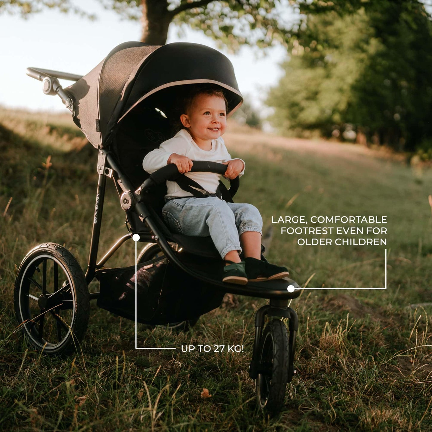 Kinderkraft HELSI 2 jooksukäru kuni 22 kg – must