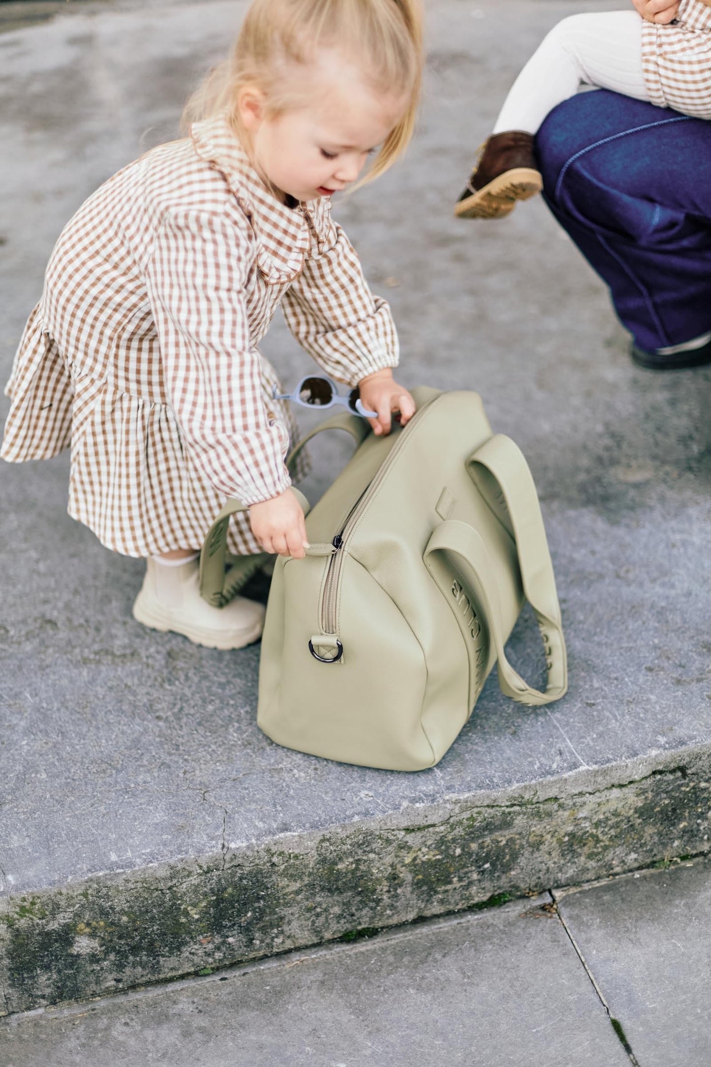 Childhome Mommy Club vegan-nahast mähkmekott, roheline