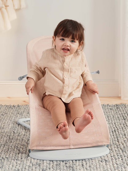 BabyBjörn Balance Soft beebi lamamistool/bouncer, võrk, pärlroosa/valge