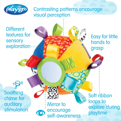 Playgro Kick & Play Loopy Loops sensoorne pall beebidele, 3+ kuud