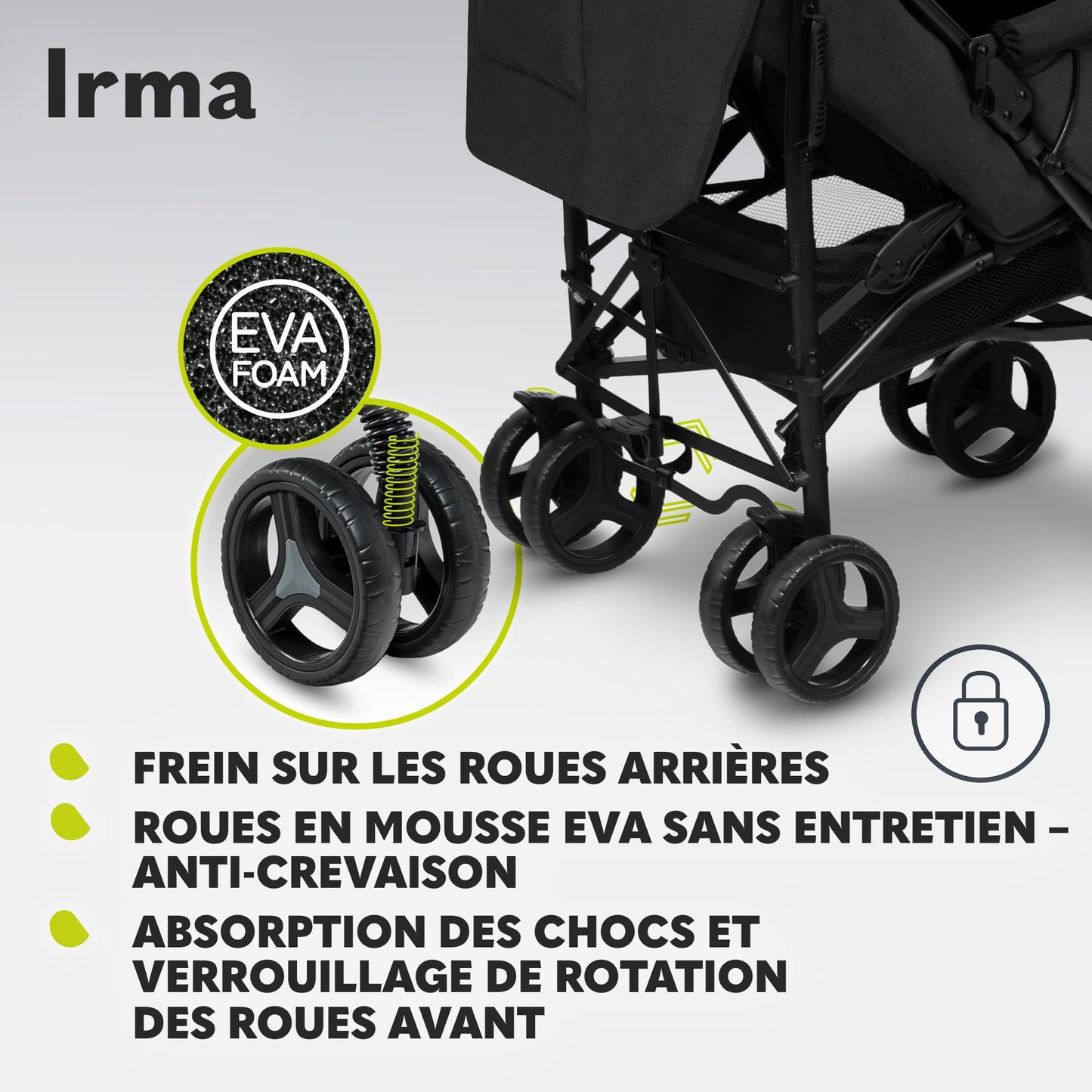 Lionelo IRMA kergkäru – 7 kg, lamavasend, 360° pööratavad käepidemed, suured rattad ja putukavõrk (Dream)