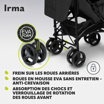 Lionelo IRMA kergkäru – 7 kg, lamavasend, 360° pööratavad käepidemed, suured rattad ja putukavõrk (Dream)