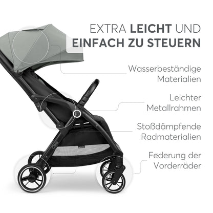 Kikka Boo CIELA reisikäru, hall, kuni 22 kg, 7,1 kg, ühe käega kokkupandav