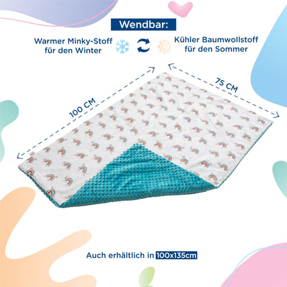 SUPERBE BEBE beebitekk Turtle Rainbow 75 x 100 cm
