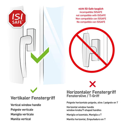 ISI SAFE aknakaitse, valge, ilma puurimiseta, 6-36 kuud
