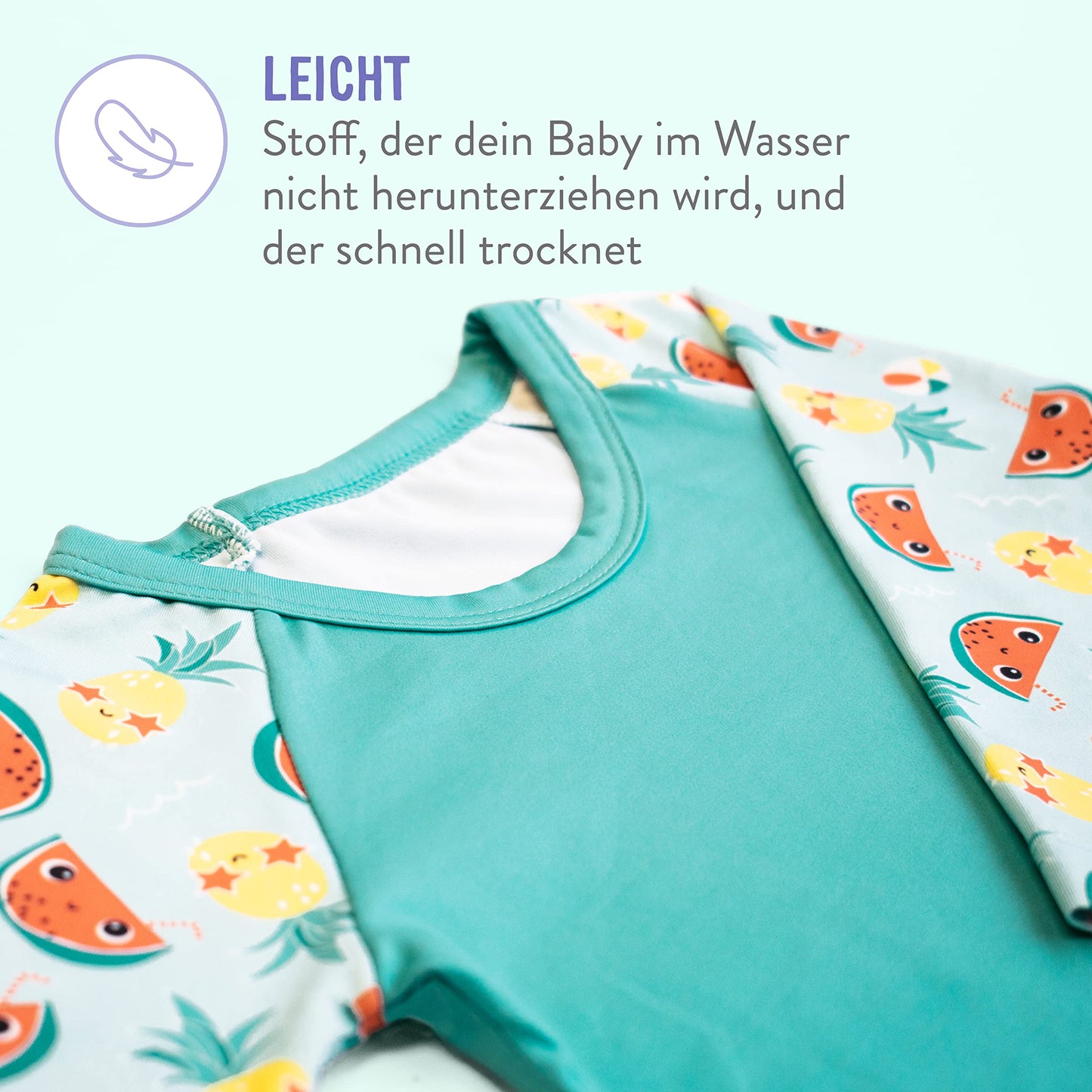 Bambino Mio ujumiskomplekt beebile – 2 ujumismähet ja UV-särk SPF 40+