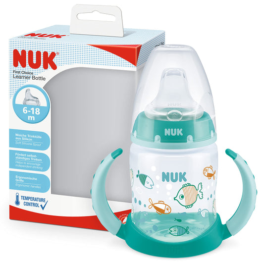 NUK First Choice joogitops sangadega, 150 ml, 6–18 kuud, roheline