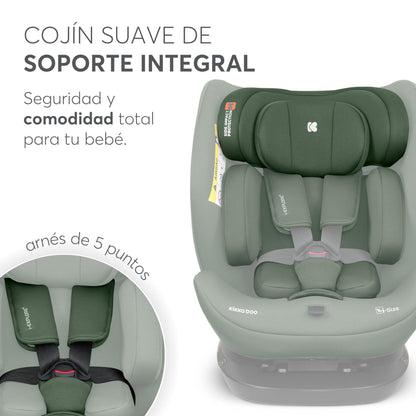 KikkaBoo i-EXPLORE 2 i-Size turvatool 40–150 cm, Army Green