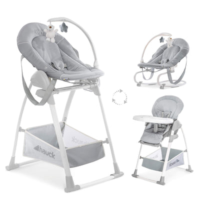 hauck Sit N Relax 3in1 söögitool ja lamamistool, hall, 0–15 kg