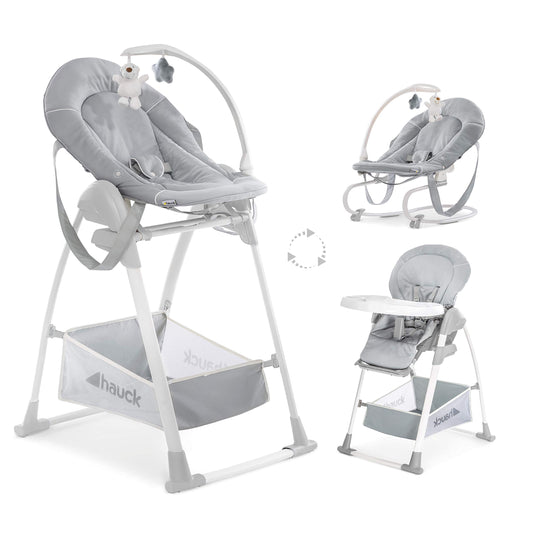 hauck Sit N Relax 3in1 söögitool ja lamamistool, hall, 0–15 kg