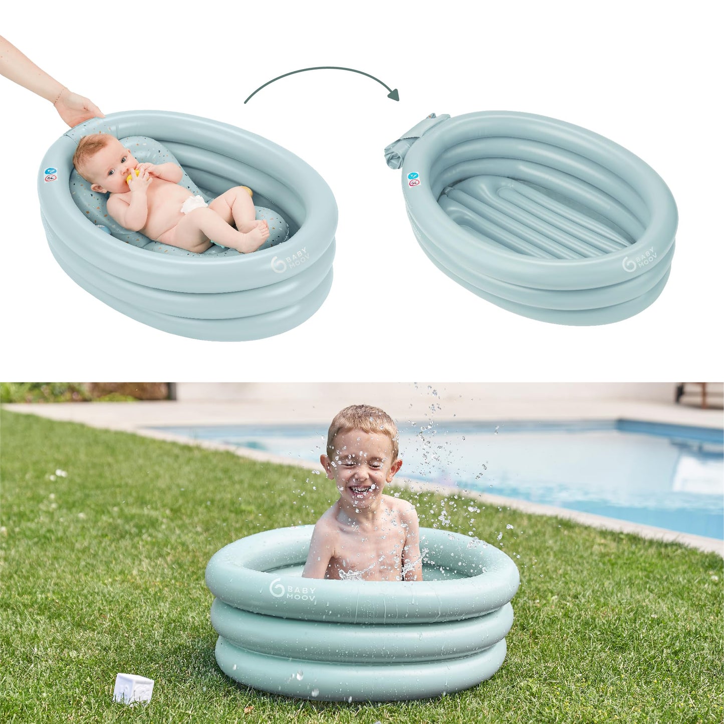 Babymoov Aquadots täispuhutav beebivann ja laste bassein