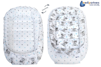 Medi Partners beebipesa Babynest Teddybär, 100 x 60 x 15 cm, vastsündinule